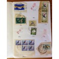 OLD EXCHANGE PHILATELIC SOCIETY BOOK SOUTH AFRICA VARIOUS POSTMARKS ON PIECE UNCHECKED 36 ITEMS