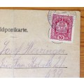 FELDPOSTKARTE 439 x 4 AUSTRIA WWI ÖSTERREICH FIELD POST CARD 1918 to CZECHOSLOVAKIA WORLD WAR ONE.