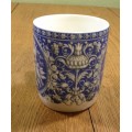 MUG PORCELAIN TEA COFFEE BLUE and WHITE ANGEL PATTERN GREEK STYLE STUNNING EXCELLENT CONDITION!!!!
