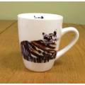MUG PORCELAIN TEA COFFEE CAT PATTERN STUNNING EXCELLENT CONDITION!!!!