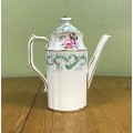 COFFEE POT ROYAL CROWN DERBY ENGLAND RUTLAND PATTERN GREEN A495 FLORAL SCARCE and STUNNING!!!!!!!!!!