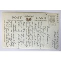 POSTCARD POST CARD SEPIA DULWICH DULWICH COLLEGE SOUTH LONDON ENGLAND VINTAGE CAR LAKE VILLAGE 1950.