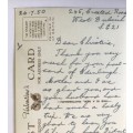 POSTCARD POST CARD SEPIA DULWICH DULWICH COLLEGE SOUTH LONDON ENGLAND VINTAGE CAR LAKE VILLAGE 1950.