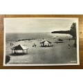 POSTCARD POST CARD REAL PHOTO BEIRA THE BEACHMOZAMBIQUE BLACK and  WHITE SWIMMING OCEAN WAVES SAND.