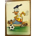POSTCARD NETHERLANDS AIRMAIL POSTED to SOUTH AFRICA DONALD DUCK WALT DISNEY PRODUCTION 1985 FOOTBALL