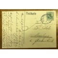 POSTCARD POST CARD GERMANY HUDE-NORDENHAM to MENSLAGE 1911 INVITATION.