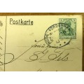 POSTCARD POST CARD GERMANY HUDE-NORDENHAM to MENSLAGE 1911 INVITATION.
