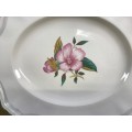 PLATTER RECTANGULAR ALFRED MEAKIN MADE in ENGLAND HIBISCUS FLOWERS FLORAL 1945+