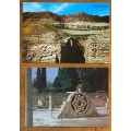 POSTCARDS x 2 POST CARDS ISRAEL JERICHO MOUNT of TEMPTATION MATTHEW 4:8 HISHAM`S PALACE
