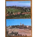 POSTCARDS x 2 ISRAEL JERUSALEM MOUNT ZION MISHKENOT SHAANANIM QUARTER AIRMAIL 1 POSTED ARAD 1978
