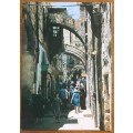 POSTCARDS x 4 ISRAEL JERUSALEM OLD CITY STREET SCENE via DOLOROSA BAZAR AIRMAIL 1 POSTED 1992