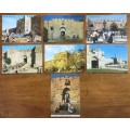 POSTCARDS x 7 ISRAEL JERUSALEM GATES ST. STEPHANS (LIONS) GOLDEN DAMASCUS HEROD`S JAFFA CITADEL.