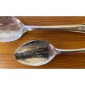SILVER PLATED COMMEMORATIVE TEASPOONS PAIR 2 THE BIRTH OF HRH PRINCE WILLIAM OF WALES 21st JUNE 1982