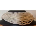 CAROLEE JEWELLERY USA 24 STRAND GLASS FAUX PEARL CHOKER NECKLACE RAMS HEAD CLASP 70`s STUNNING!!!!!!