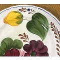 BELLE FIORI FISH ENTREE PLATE WOOD and SONS HAND PAINTED ENGLAND FLOWERS BELLE FIORE FLOWERS FLORAL.