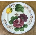 BELLE FIORI=MEAT=MAIN COURSE=DINNER PLATE=WOOD and SONS=HAND PAINTED=ENGLAND=FLOWERS=BELLE FIORE.