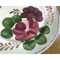 BELLE FIORI=MEAT=MAIN COURSE=DINNER PLATE=WOOD and SONS=HAND PAINTED=ENGLAND=FLOWERS=BELLE FIORE.
