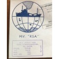 CAPE TOWN PAQUEBOT 23.5.69 MV R.S.A. SHIP GOUGH ISLAND WEATHER OFFICE 7.5.69 SA GAMES OLYMPIC RINGS.