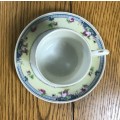 COFFEE DUO DEMITASSE NO MARKS ROSES SAUCER CUP EXPRESSO!! Please read notes......