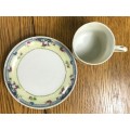 COFFEE DUO DEMITASSE NO MARKS ROSES SAUCER CUP EXPRESSO!! Please read notes......