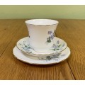 QUEEN ANNE TEA TRIO x 1 ENGLAND SHORE and COGGINS FORGET-ME-NOT FLOWERS Pretty Floral Decoration!!b