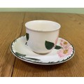 VILLEROY and BOCH=GERMANY=TEA CUP + SAUCER=WILD ROSE pattern=BEAUTIFUL!!!!=please read notes........