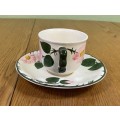 VILLEROY and BOCH=GERMANY=TEA CUP + SAUCER=WILD ROSE pattern=BEAUTIFUL!!!!=please read notes........