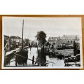 POSTCARDS x 3 BLACK and WHITE REAL PHOTO CARDS NETHERLANDS HARBOURS PORT VIEWS BOATS BARGES HORSES.