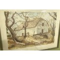 ERIC JUDD `WATER MILL at ELIM` SIGNED PRINT in PENCIL SOUTH AFRICAN ARTIST.