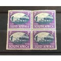 UNION of SOUTH AFRICA VICTORY ISSUE 1949 SACC108 2d VARIETY MNH BLOCK of 4 Please read description..