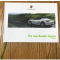 PORSCHE THE new BOXSTER SPYDER unleashed 2009 HARDCOVER FULL COLOUR BROCHURE AWESOME and SCARCE!!!