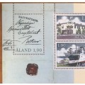 ICELAND ALAND MINIATURE SHEET POSTAL ADMINISTRATION 1993 UM Ship Post Office Mail Ferry Transport