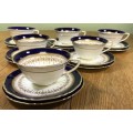 ROYAL WORCESTER ENGLAND 6 x TEA TRIO`s - Cups, Cake Plates and Saucers REGENCY PATTERN 1950 SCARCE!