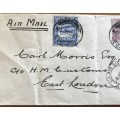 SOUTH AFRICAN Experimental Service AIRMAIL COVER 1925 DURBAN to EAST LONDON 9 APRIL 1925