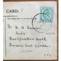 POSTCARD POST CARD MISS L. BRAITHWAITE LONDON EMPIRE SERIES 66 1907 German South West Africa
