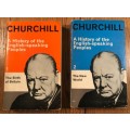 CHURCHILL A History of the English-speaking Peoples Vol 1 and 2 PAPERBACK BIRTH of BRITAIN NEW WORLD