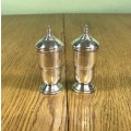 PEPPER SHAKERS x pair (2) STERLING SILVER BIRMINGHAM 1941 ERNEST W. HAYWOOD ENGLAND GREAT BRITAIN