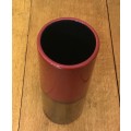 VASE POTTERY CERAMIC  BRONZE COPPER & RED COLOURS for flowers floral READ NOTES