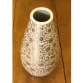 VASE LARGE POTTERY CERAMIC SILVER CHRISTMASSY DECORATION for flowers floral STUNNING!!!