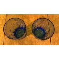 COCA COLA GLASSES x 2 (pair) BLUE FIFA WORLD CUP SOUTH AFRICA 2010!!!