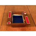 ASHTRAY RUSTIC & COLOURFUL made in WEST GERMANY `Handarbeit` 776 HANDMADE - SMOKERS CIGARETTES