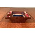 ASHTRAY RUSTIC & COLOURFUL made in WEST GERMANY `Handarbeit` 776 HANDMADE - SMOKERS CIGARETTES