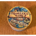 TRAVELLER`S WORLD GLOBE IN A BOX 1st CLASS TRAVEL CONTAINER 2 parts NO GLOBE INSIDE