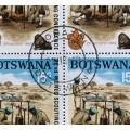 BOTSWANA 22nd WORLD SCOUTING CONFERENCE 1969 - CTO - Blocks - Control Blocks - part sheet.