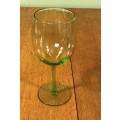 WINE GLASS - RED or WHITE - Colour GREEN! with light patterning! STUNNING!!!