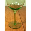WINE GLASS - RED or WHITE - Colour GREEN! with light patterning! STUNNING!!!