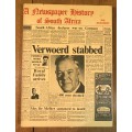 A Newspaper History of SOUTH AFRICA - VIC ALHADEFF - 1979 2nd Impression Verwoerd Transvaal