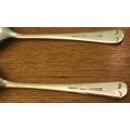 LARKO EPNS quality SOUP SPOONS x 2, EPNS A ELECTRO-PLATED NICKEL SILVER, 7 DWTS doz. Made in England