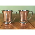 SILVER PLATED COPPER A1 BEER MUGS x 2, presented by LIONS CLUB NORTON, STUNNING QUALITY!!!