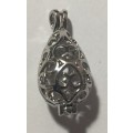 Small aromatherapy or stone cage locket_Teardrop-shaped